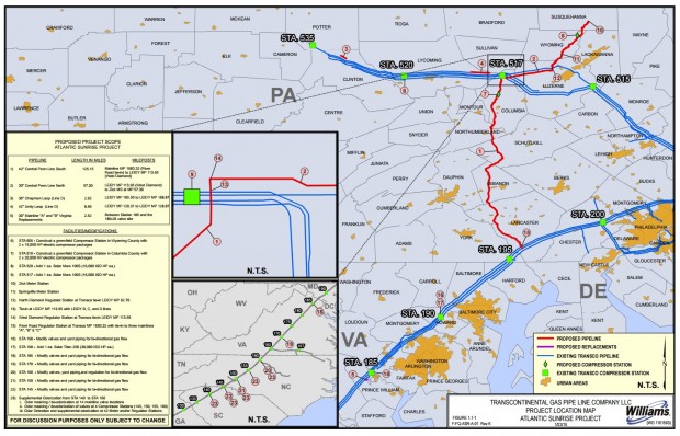 Application Submitted for Atlantic Sunrise Pipeline